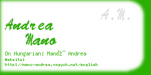 andrea mano business card